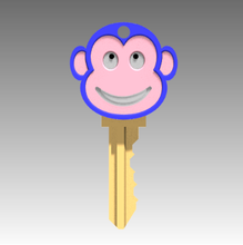 monkey key cap 1 Kunst Schlüssel 3d print model - Mito3D