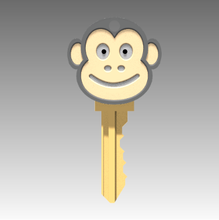 monkey key cap 2 Kunst Schlüssel 3d print model - Mito3D