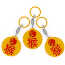 monkey key ring 2 art chinese year 3d print model - Mito3D