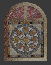 mosaico janela utilidades domésticas de cor saco misturado texturas 3d print model - Mito3D