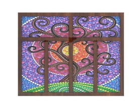 mosaic window 3 housewares color mixed bag textures 3d print model - Mito3D
