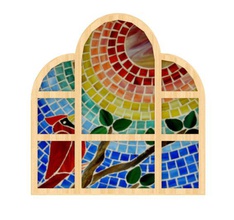 mosaic window 4 housewares color mixed bag texture 3d print model - Mito3D