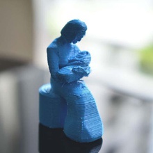 madre bambino art la festa della mamma 3d print model - Mito3D