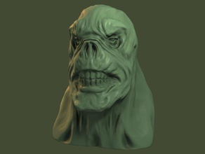 troll di montagna art orge ork spaventoso testa trollbeat 3d print model - Mito3D