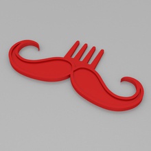 movember peigne 1 de la mode le moustache 3d print model - Mito3D