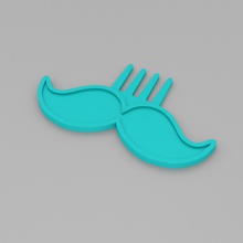 movember peigne 5 de la mode le moustache 3d print model - Mito3D