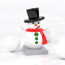 mr snow man housewares christmas snowman 3d print model - Mito3D
