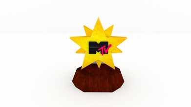 mtv movie awards trophée 2 art couleur la texture 3d print model - Mito3D