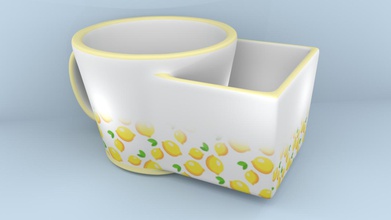 mug n' dip housewares color container 3d print model - Mito3D