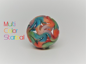 multi color starball toys art ball cool da vinci multicolor star toy unique 3d print model - Mito3D