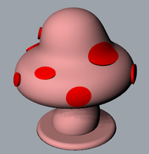mushroom toys farm 3d print model - Mito3D