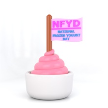 national frozen yogurt day art 3d print model - Mito3D