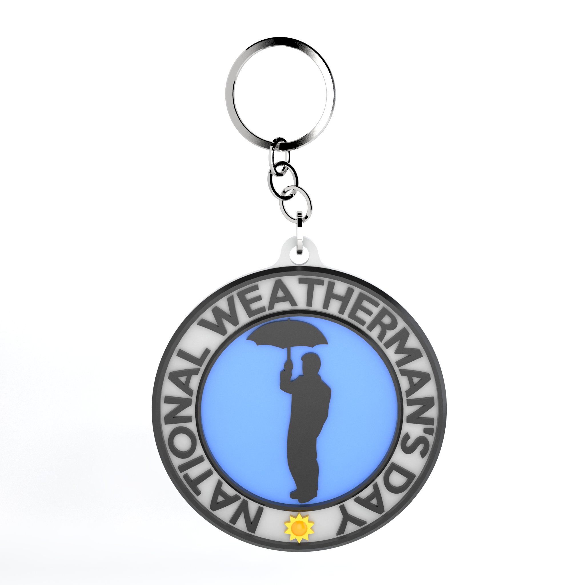 national weatherman's day - keychain 1 fashion 3D print model - Mito3D