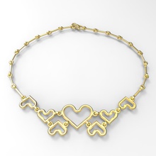 necklace d female fashion accessory love nobel sla valentine's day 3d print model - Mito3D