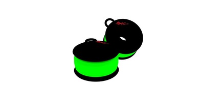 neon verde filamento de chaveiro brinquedos cor neongreen 3d print model - Mito3D