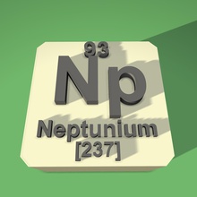 neptunium periodic table fridge magnet education 3d print model - Mito3D