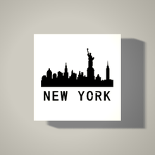 new york skyline silhouette wall decor art 3d print model - Mito3D