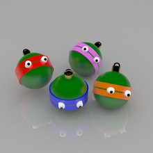 ninja tartaruga Natal bola decoração utilidades domésticas 3d print model - Mito3D