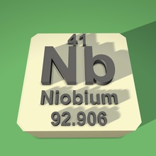 niobium periodic table fridge magnet education 3d print model - Mito3D