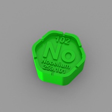 no - nobelium block education chemistry elements periodic table 3d print model - Mito3D