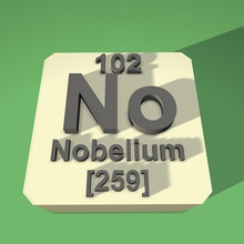 nobelium periodic table fridge magnet education 3d print model - Mito3D