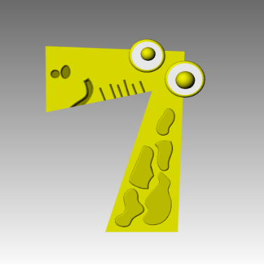 nombre décor 7 art numéro 3D print model - Mito3D