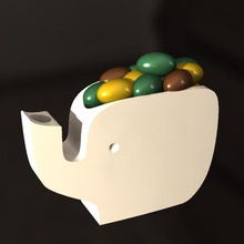 nut bin monster housewares elephant test rite thanksgiving 3d print model - Mito3D