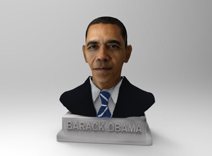 obama bust art barack color history president us 3d print model - Mito3D