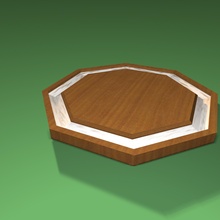 octagonal wooden water rimmed housewares bbq sugar 3d print model - Mito3D