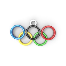 il logo olimpico di ciondolo olimpici rio 2016 gioco moda giochi rio2016 3d print model - Mito3D