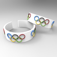 anelli olimpici bracciale moda mese di luglio rio2016 3d print model - Mito3D
