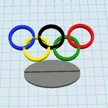 olímpicos de sinal educação 3dprinting cor brinquedo 3d print model - Mito3D