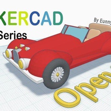 open car tinkercad education eunny mini miniature models opencar toy 3d print model - Mito3D