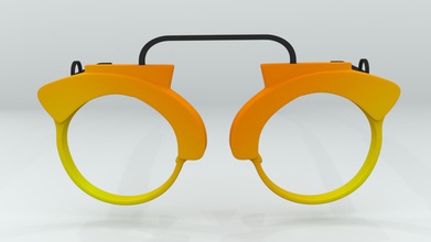 orange élégant de lunettes soleil la mode verre style 3d print model - Mito3D