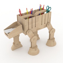organizador - perro-robot de la oficina escritorio el robot untencils 3d print model - Mito3D