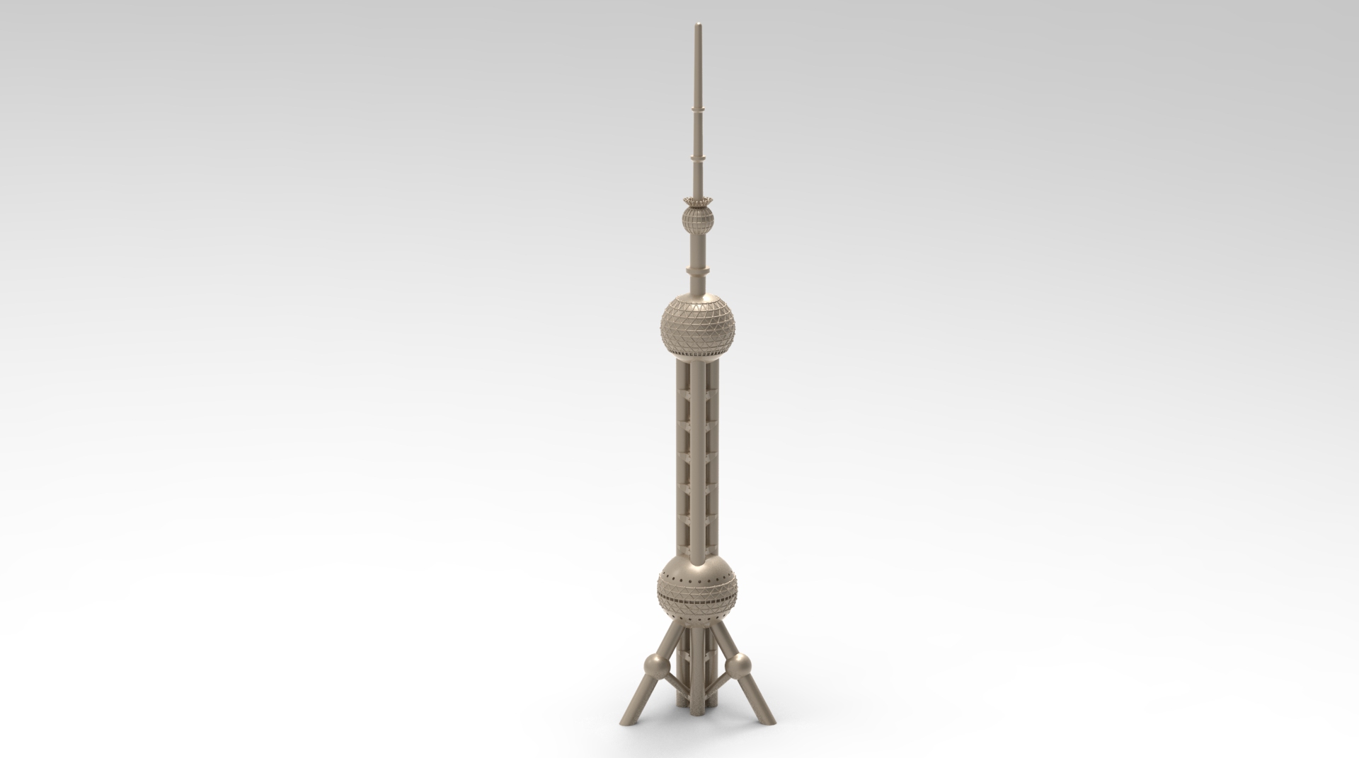 l'oriental pearl tower art oriental peart tour de 3D print model - Mito3D