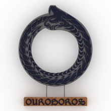 ouroboros art jour le serpent 3d print model - Mito3D