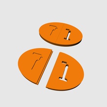 ovale numéro 71 l'éducation rentree de forme puzzle 3d print model - Mito3D