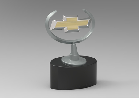 paper weight - chevrolet tian car logo office 3d print model - Mito3D