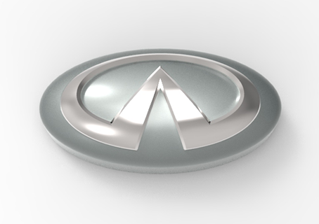 papier poids infiniti tian voiture logo Bureau 3d print model - Mito3D