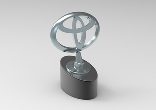 peso do papel - toyota office de carro logotipo 3d print model - Mito3D