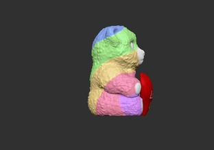 pastel love bear toys color rainbow valentine 3d print model - Mito3D