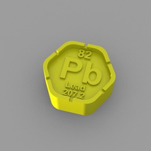 pb - chumbo bloco educação química elementos tabela periódica 3d print model - Mito3D