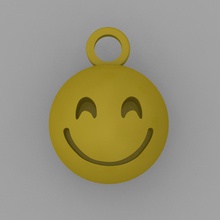 pendant key-ring emoticon 4 fashion emoticons 3d print model - Mito3D