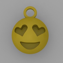 Anhänger Schlüssel-ring-emoticon 5 Mode emoticon 3d print model - Mito3D