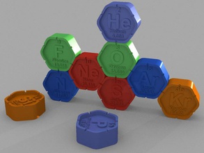 periodische Tabelle Blöcke Bildung die Bildungs - Spaß stationär Spielzeug 3d print model - Mito3D
