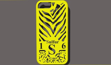 periodic table iphone 5 full cover sulfur gadgets smart phone case smartphone 3d print model - Mito3D