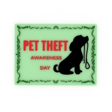 pet theft awareness day art 3d print model - Mito3D