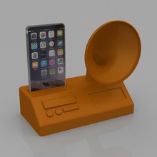 telefone 6 gramofone alto-falante 1 gadgets alto-falantes 3d print model - Mito3D