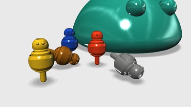 pick tadpoole los juguetes 3d print model - Mito3D